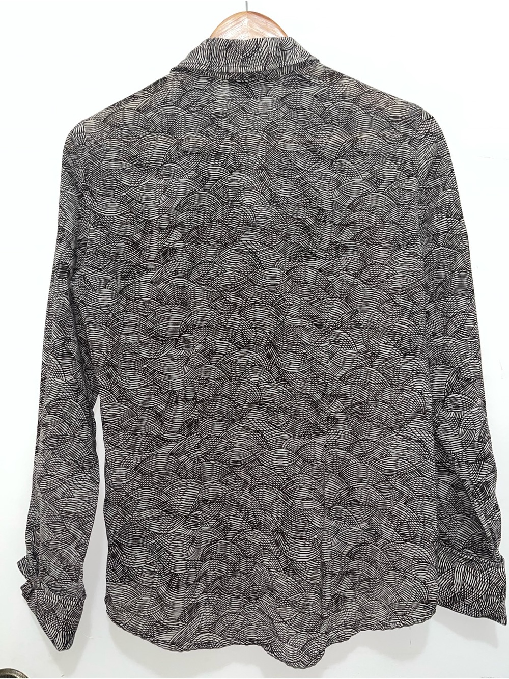 Patterned Button-Down Shirt - Brown - Picture 2 of 2